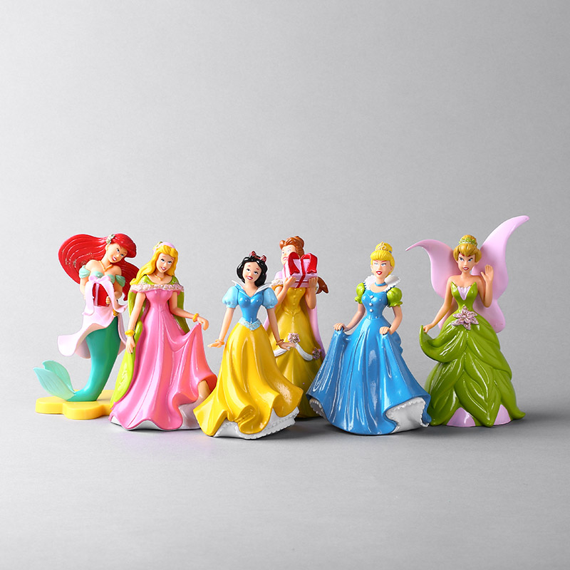 Disney Princess Mermaid Fairy Wings 6 piece model birthday gift creative ornaments HAPPYDM191