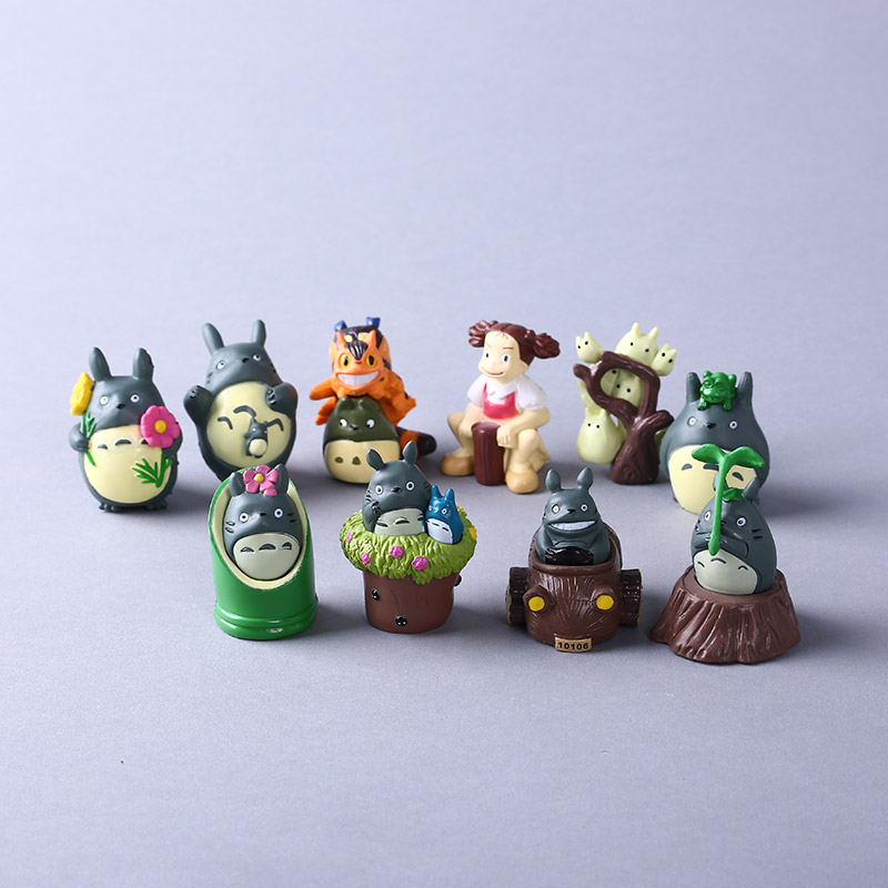 10 the 2 generation of a lot of cat moss Totoro cartoon toy doll accessories micro landscape decoration HAPPYDM241