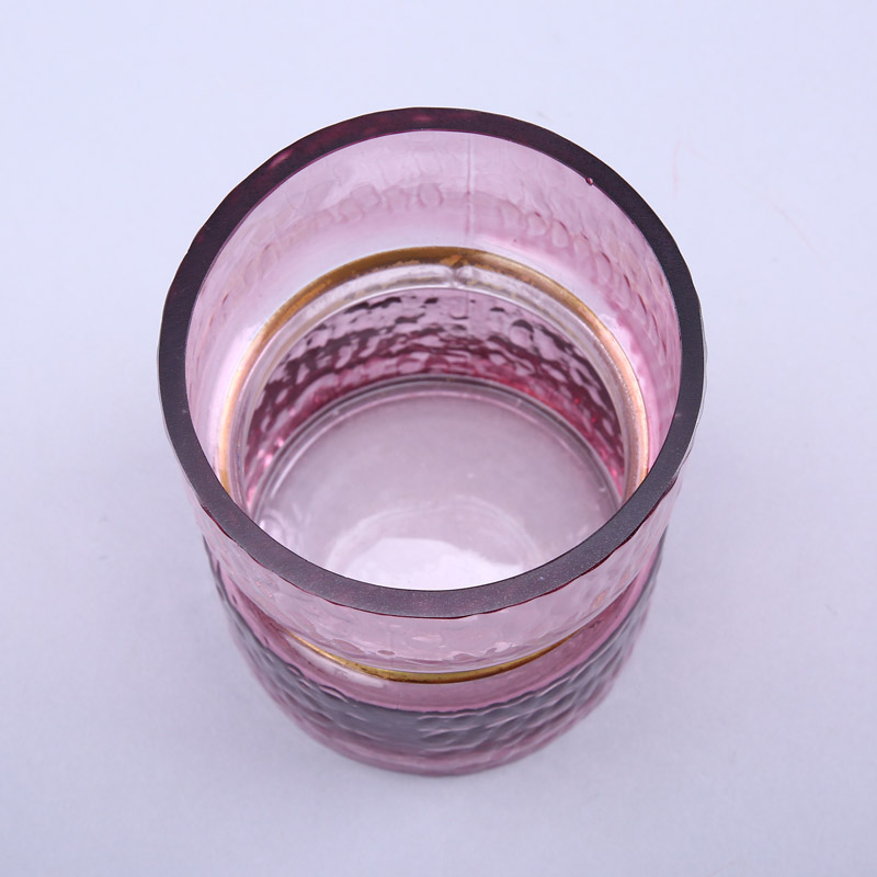 Simple PINK glass vase flower Home Furnishing decorative glass crafts YL145