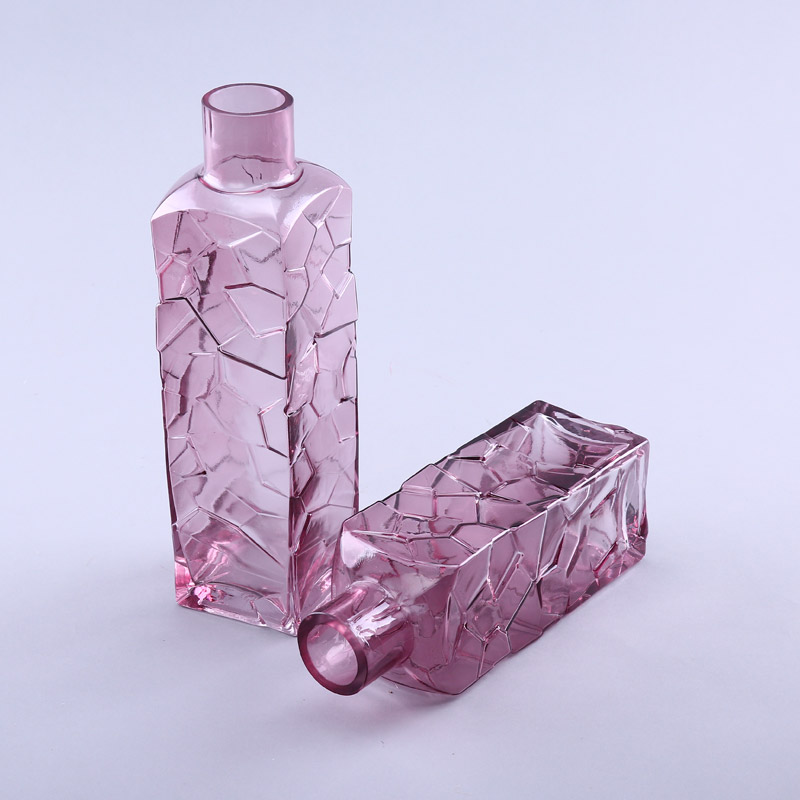 Simple PINK glass vase flower Home Furnishing decorative glass crafts YL212