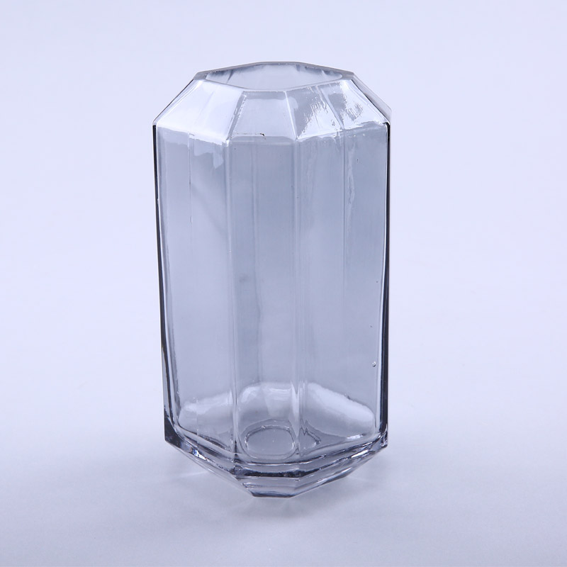Simple gray glass vase flower Home Furnishing decorative glass crafts YL162
