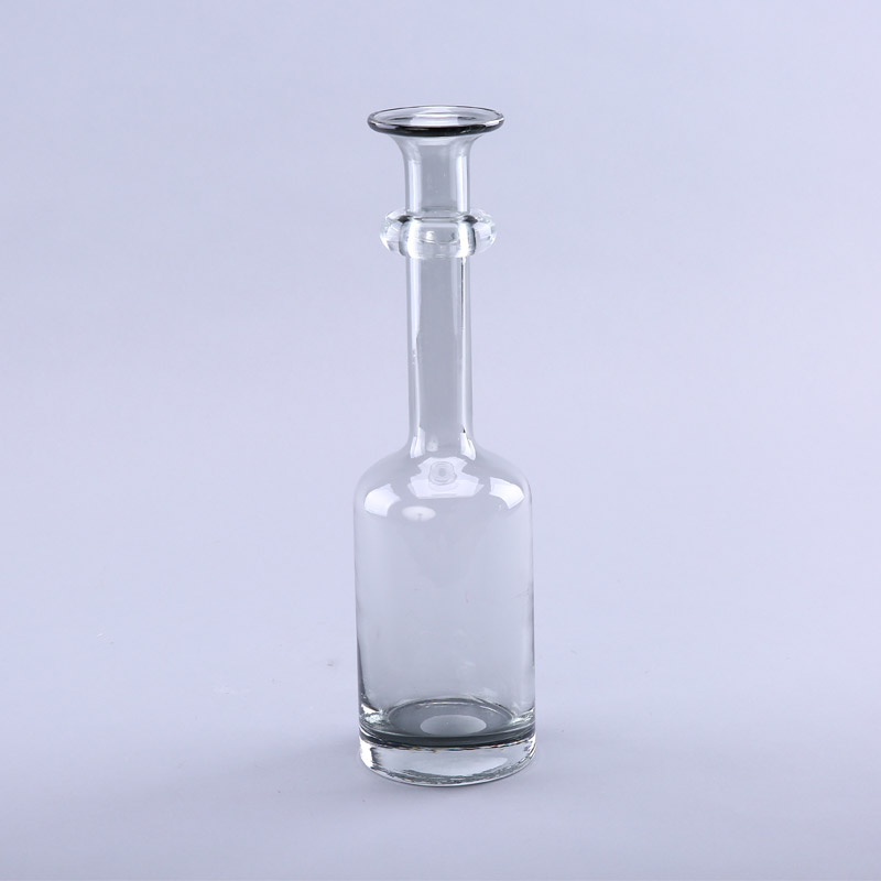 Simple gray glass vase flower Home Furnishing decorative glass bottles decoration crafts YL112