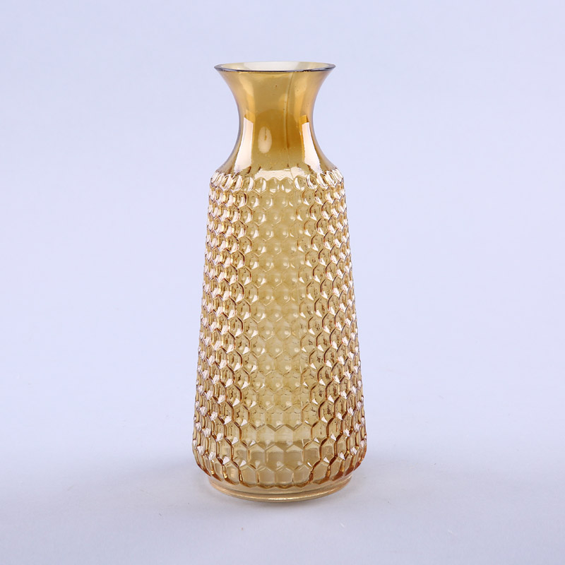 Simple brown glass vase flower Home Furnishing decorative glass crafts YL153