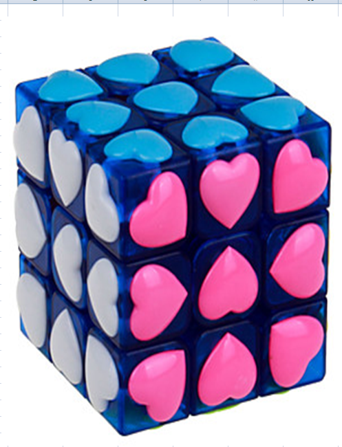 YJ three order 3 order cube Yongjun love love Valentine Gift cube1