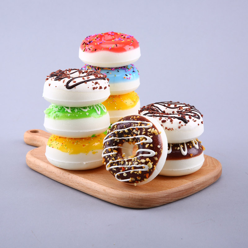 Color donut creative photography store props ornaments simulation kitchen cabinet simulation fruit / food vegetable decor HPG021