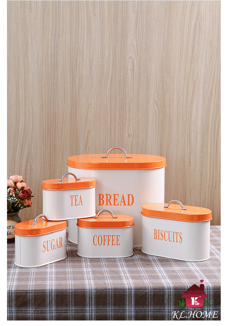 Carrier fashion European storage tank, thick iron tea canister, canister, candy and biscuit canister suit1