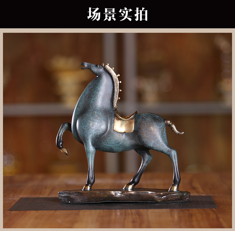 Xinrong Home Furnishing crafts copper horse ornaments, ornaments, decorations inside the office opened Zhaocai9