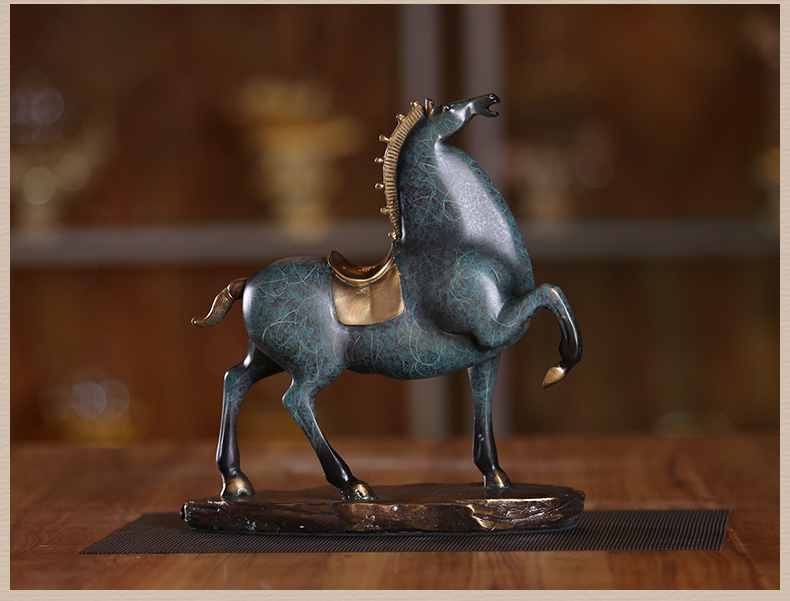 Xinrong Home Furnishing crafts copper horse ornaments, ornaments, decorations inside the office opened Zhaocai10