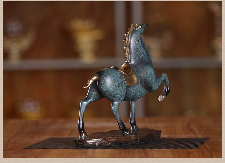 Xinrong Home Furnishing crafts copper horse ornaments, ornaments, decorations inside the office opened Zhaocai11