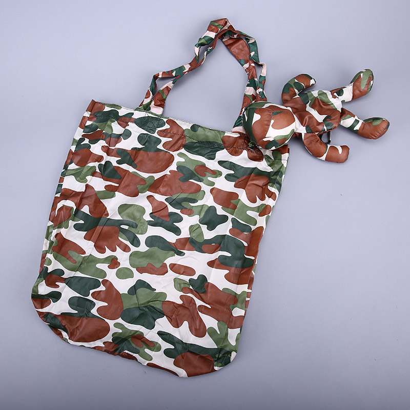 Small bear collection style environmental bag fashion creative camouflage portable environmental bag lovely bag GY304