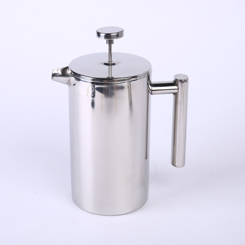 Double stainless steel household coffee pot method - tea filter press filter press pot pot of European coffee equipment ZS201