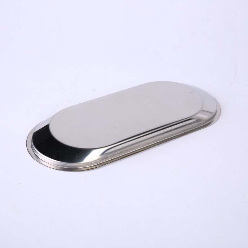 Oval stainless steel tray European creative modern stainless steel tray high-grade decoration technology ZS174