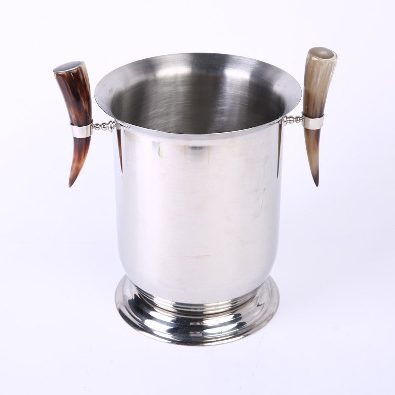 Japanese horn silver champagne bucket bucket bucket meal bar hall decoration Decor wine barrel ZS082