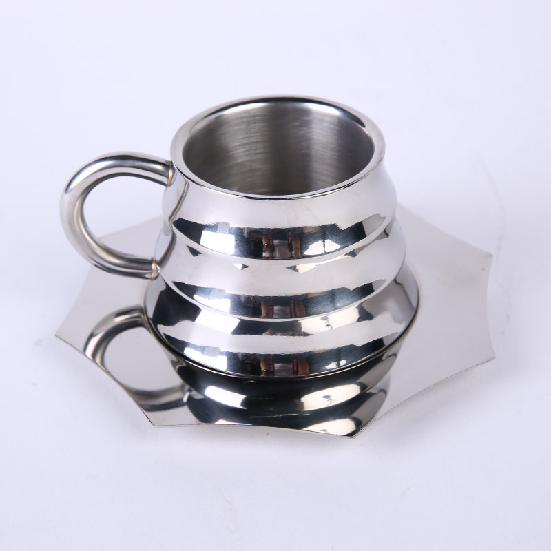 Slub coffee cup high grade stainless steel coffee cup creative bamboo coffee cup tea cup water cup ZS121