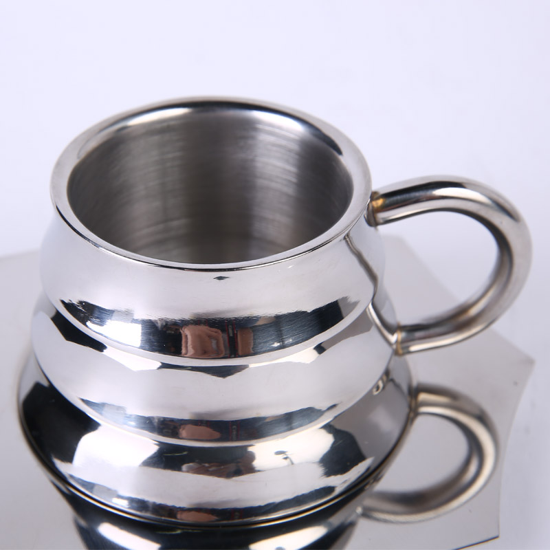 Slub coffee cup high grade stainless steel coffee cup creative bamboo coffee cup tea cup water cup ZS123