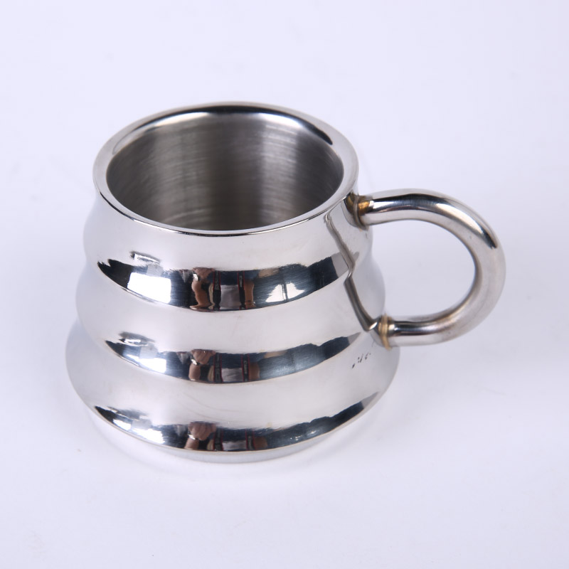 Slub coffee cup high grade stainless steel coffee cup creative bamboo coffee cup tea cup water cup ZS125