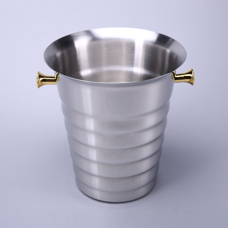 Corrugated European bucket (Jin Er) whorled silver ear champagne bucket ice wine bucket ZS381