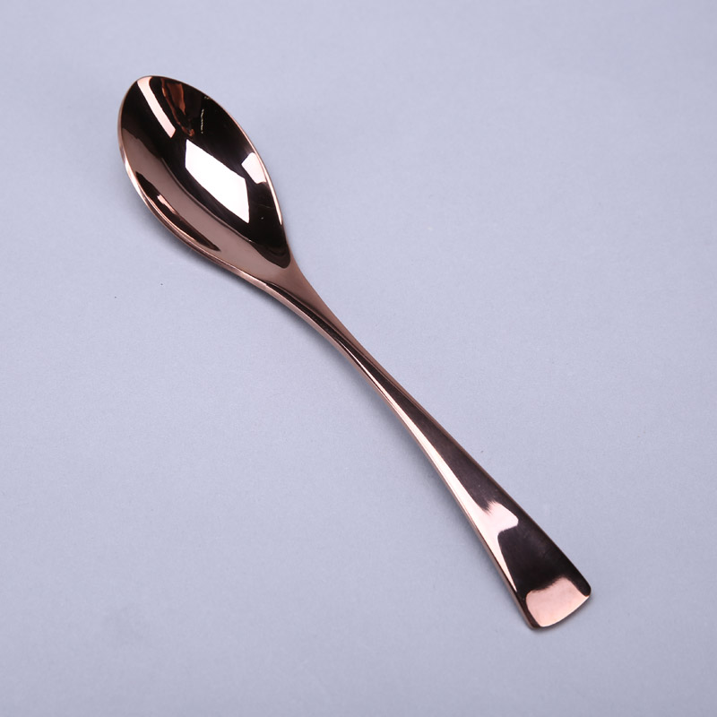 Flat handle knife spoon (rose gold) three pieces of steak knife knife and spoon fork knife spoon package ZS314
