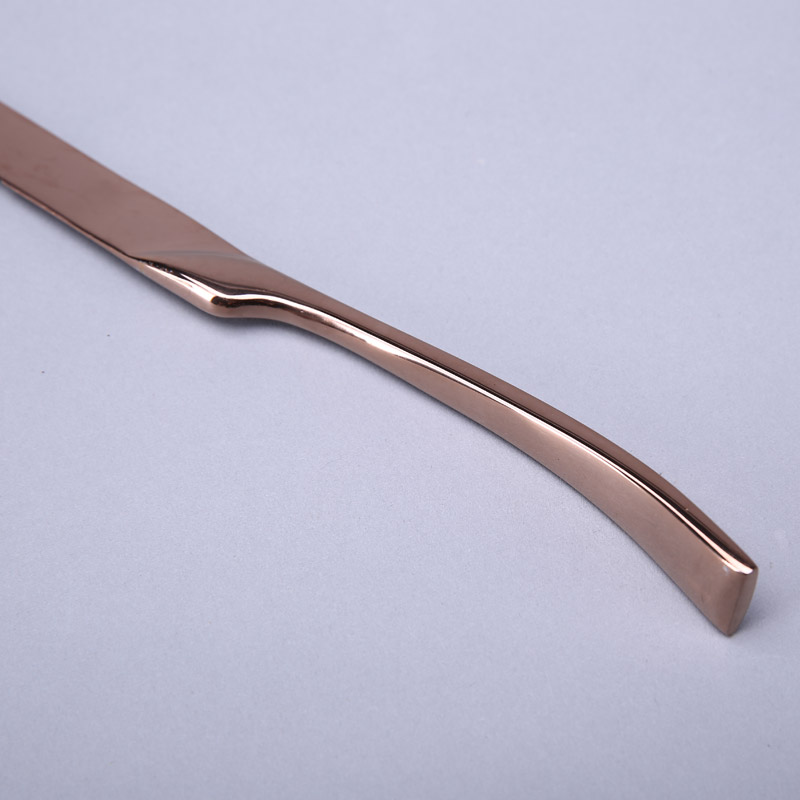 Flat handle knife spoon (rose gold) three pieces of steak knife knife and spoon fork knife spoon package ZS315