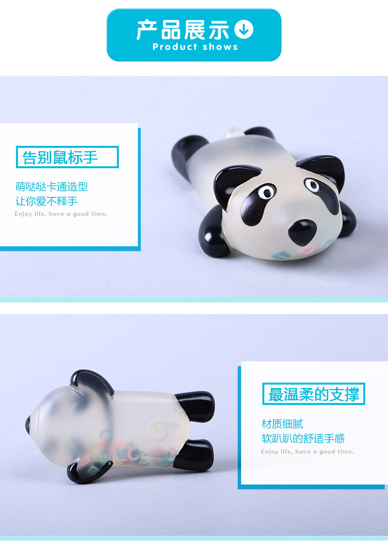 Panda cartoon hand pillow lovable cartoon silica gel shape comfortable hand pillow pads hand pillow HW233