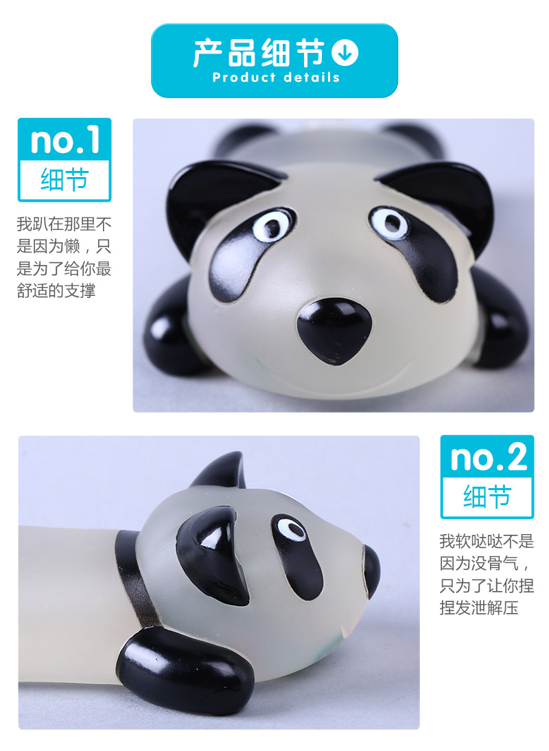 Panda cartoon hand pillow lovable cartoon silica gel shape comfortable hand pillow pads hand pillow HW235