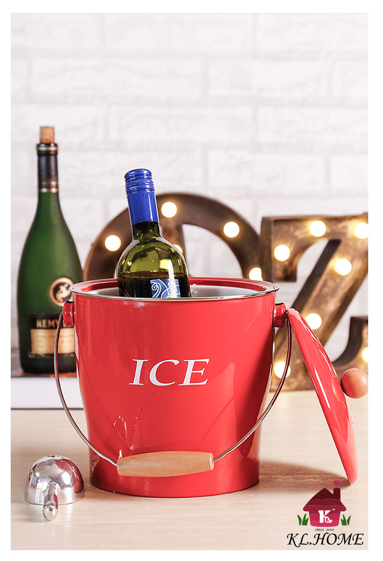 Carrier classic European style iron ice bucket bar KTV champagne bucket ice bucket outdoor red wine ice bucket T686 package5