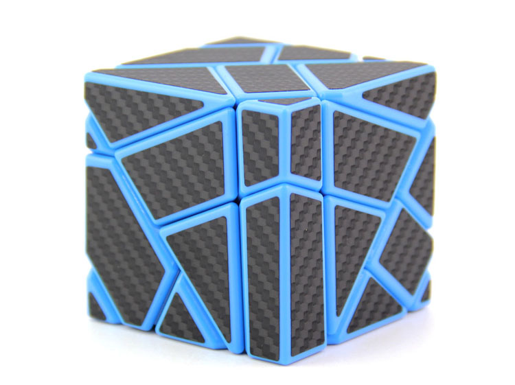 The blue devils at the end of the black carbon fiber product intellectual puzzle 3 order magic cube demons three order shaped3