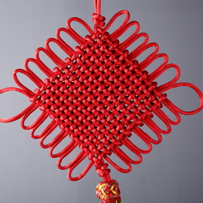 Chinese festive red ball size China knot study the living room decoration5