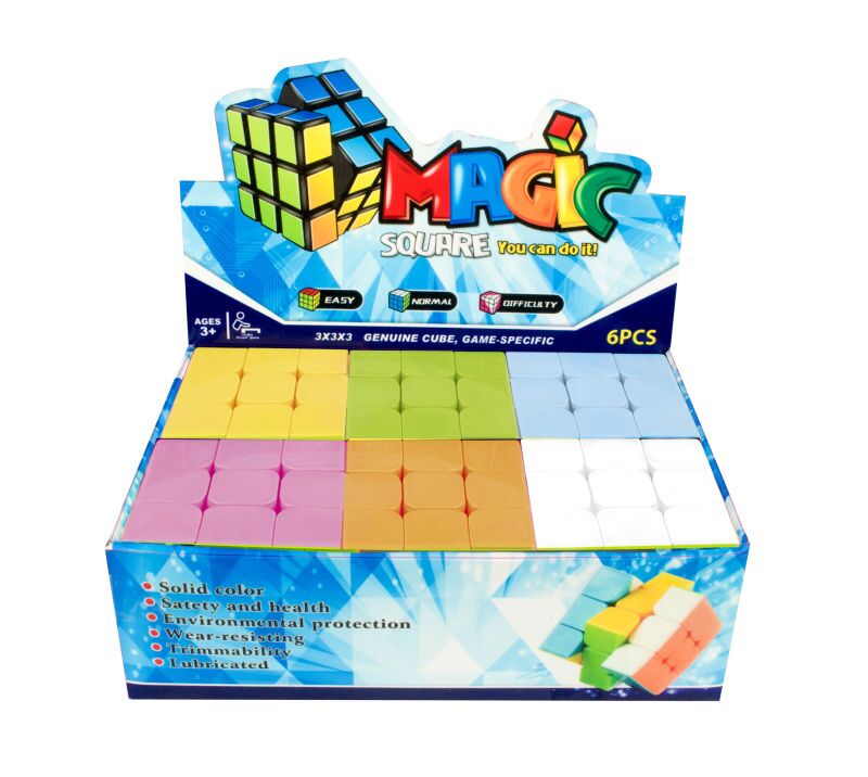 Candy color three order magic cube display box Yi Zhi smooth magic cube match science and education intelligence magic cube toy1