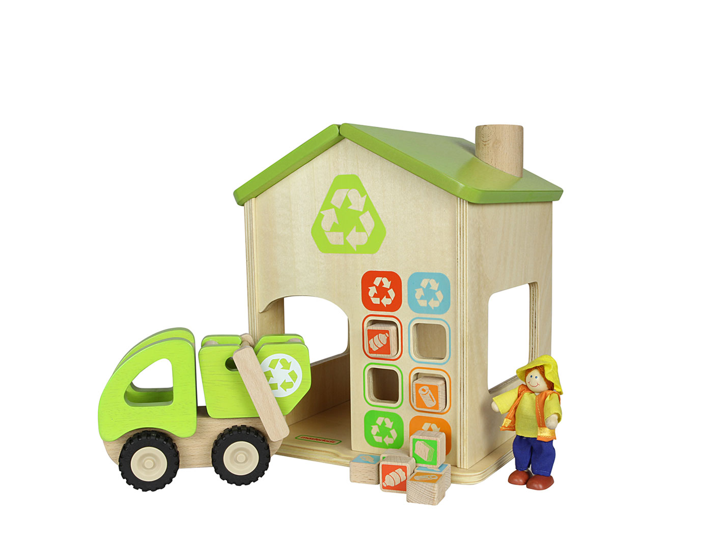 Masterkidz beiside small wood recycling station game toys1