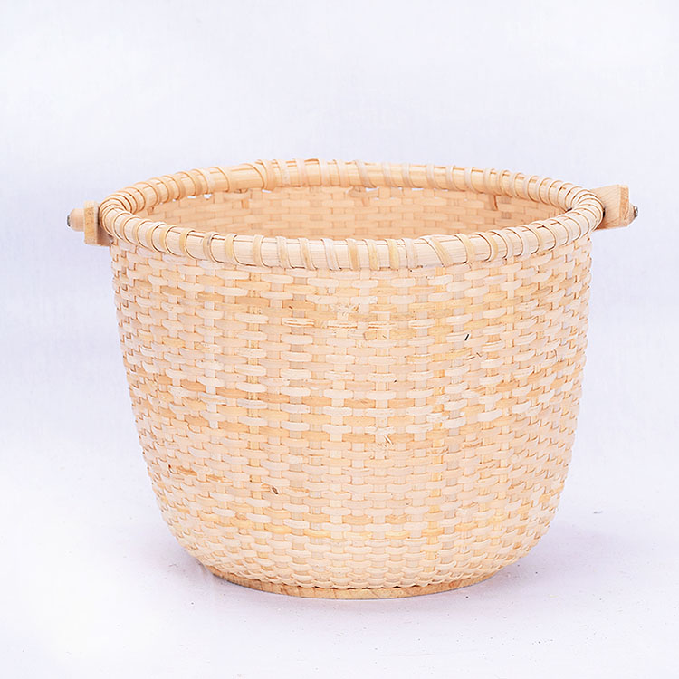 Chinese simple straw round plate at the end of the living room bedroom decoration basket basket rattan peel2