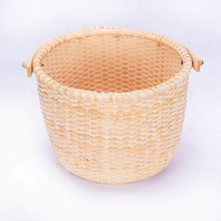 Chinese simple straw round plate at the end of the living room bedroom decoration basket basket rattan peel3