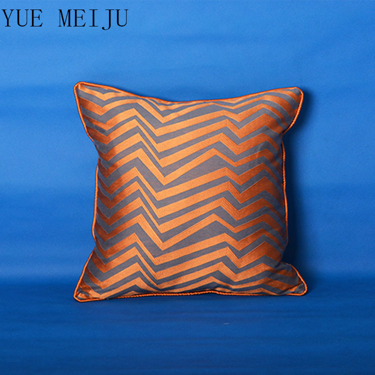 Yue Mei Ju new simple modern model room sofa cushion pillow yellow stripe geometry4