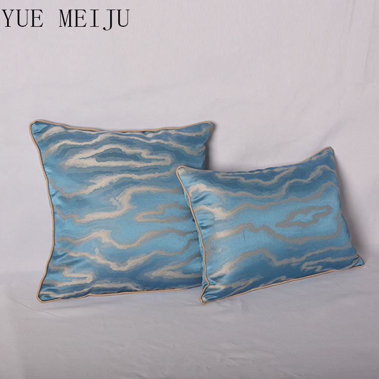 Yue Mei Ju new modern retro model room sofa pillow bright yellow blue color2