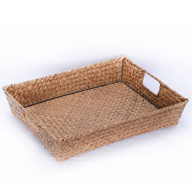 Simple creative handmade seaweed basket living room bedroom ornamental baskets3