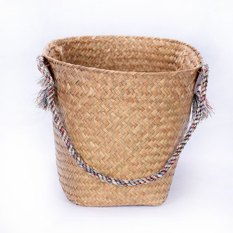 Simple creative handmade seaweed basket living room bedroom ornamental baskets4