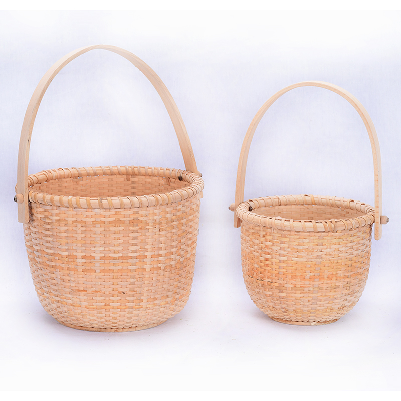 Simple circular plate bottom straw basket basket for room decoration rattan peel1