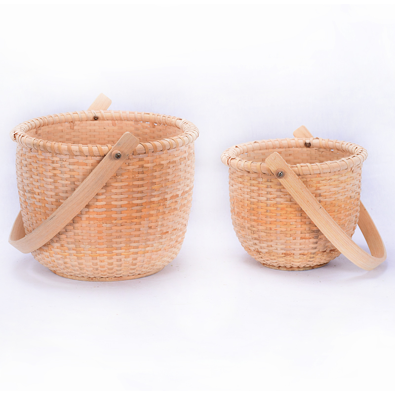 Simple circular plate bottom straw basket basket for room decoration rattan peel2
