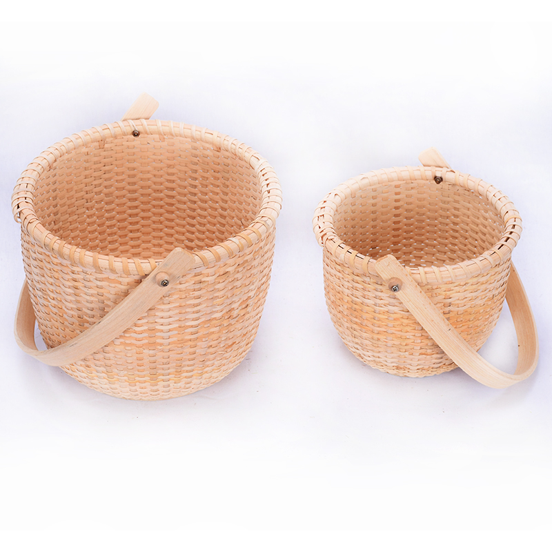 Simple circular plate bottom straw basket basket for room decoration rattan peel3
