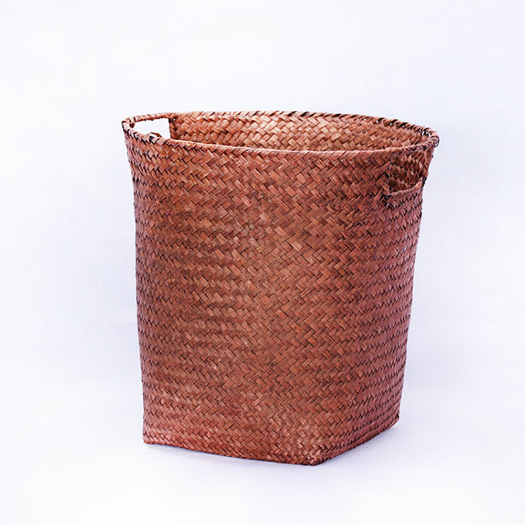 Simple creative handmade seaweed basket living room bedroom ornamental baskets2