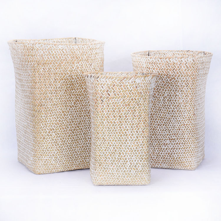 Simple creative handmade seaweed basket living room bedroom ornamental baskets3