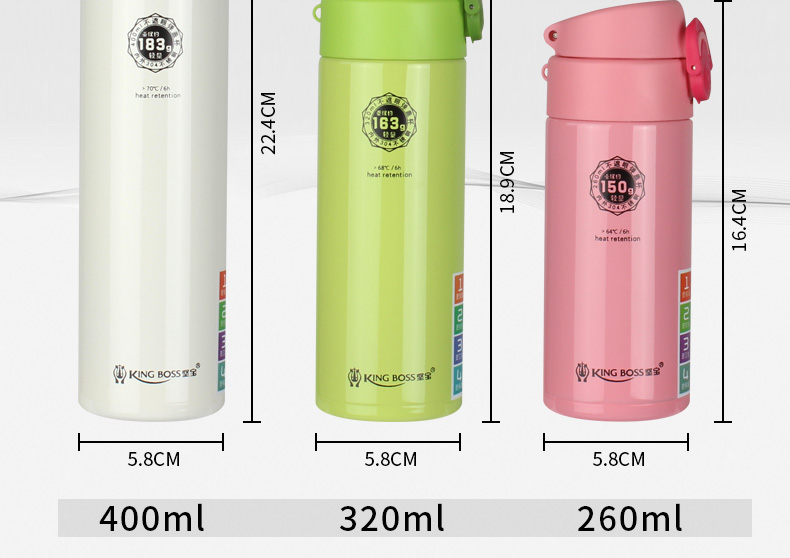Jian Bao 304 light stainless steel vacuum thermos cup cup cover cup is not a portable portable ms.man4