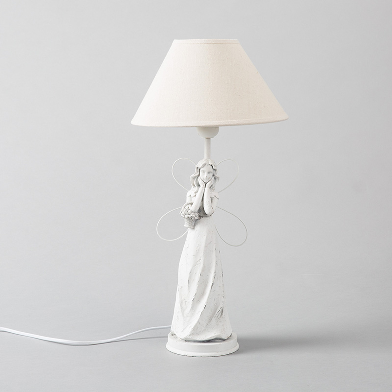 Simple creative white angel modeling bedroom lamp1