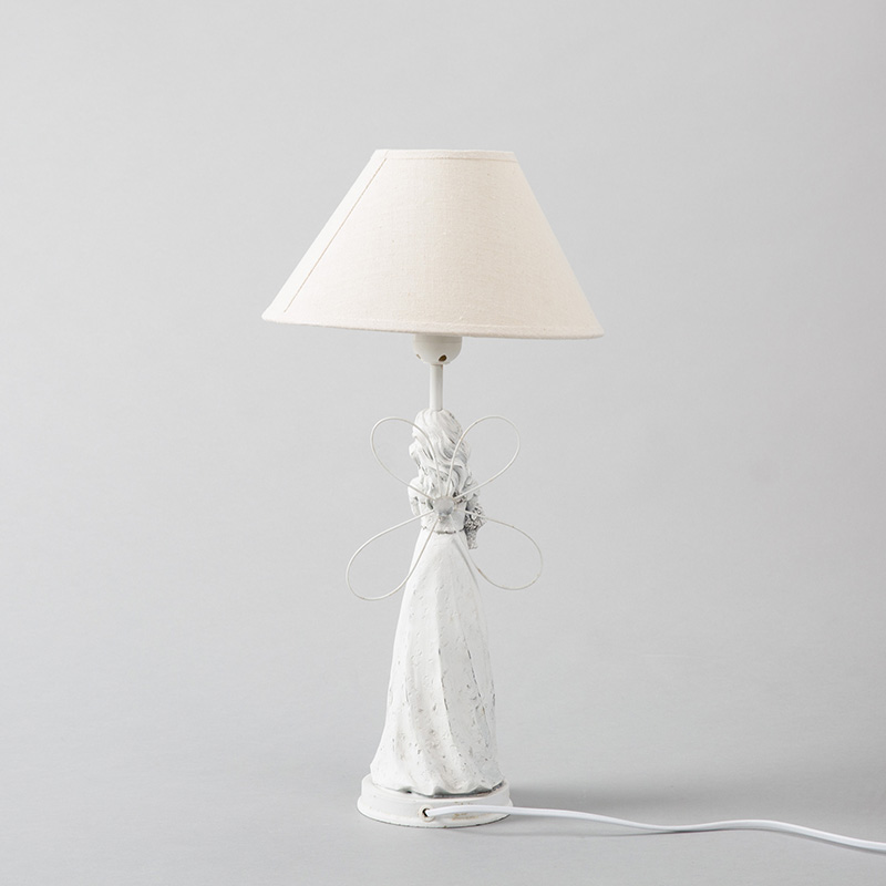 Simple creative white angel modeling bedroom lamp2