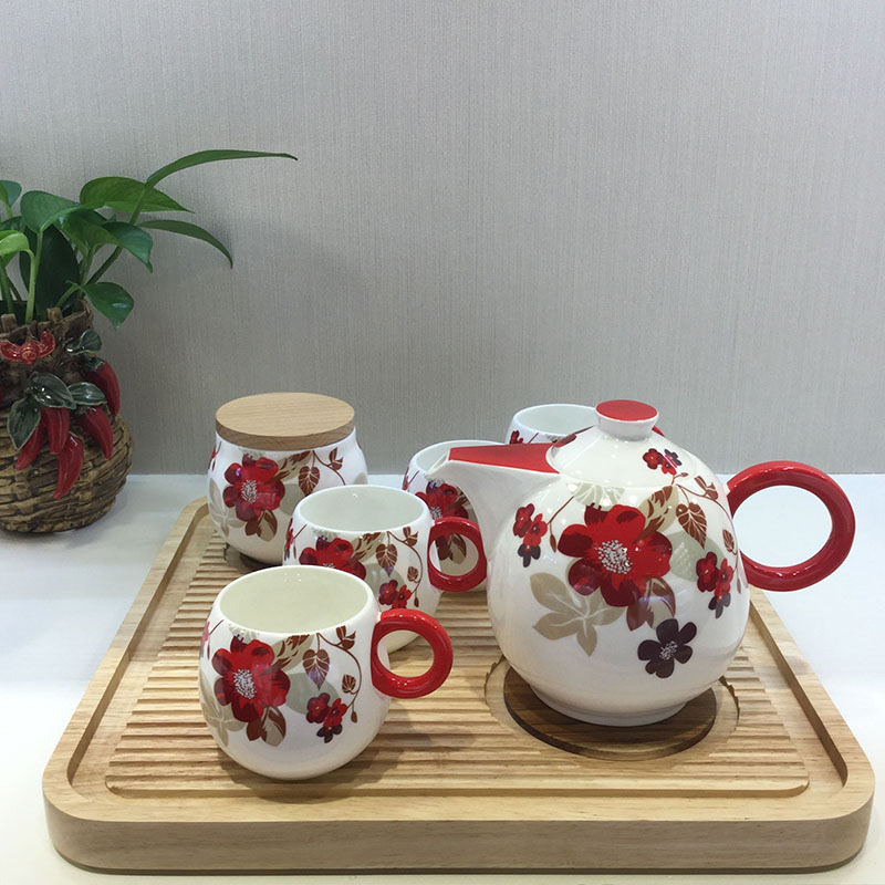 Proud of ceramic grade bone china tea 6 tea - brilliant purples and reds1