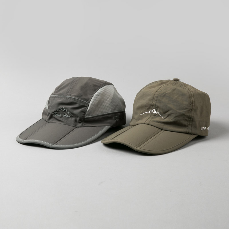 A lightweight breathable peaked cap folding1