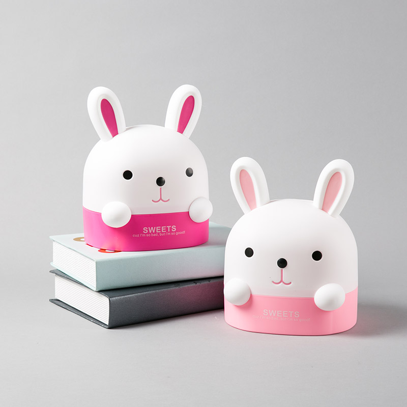 Western simplified cartoon rabbit paper towel box decoration box6