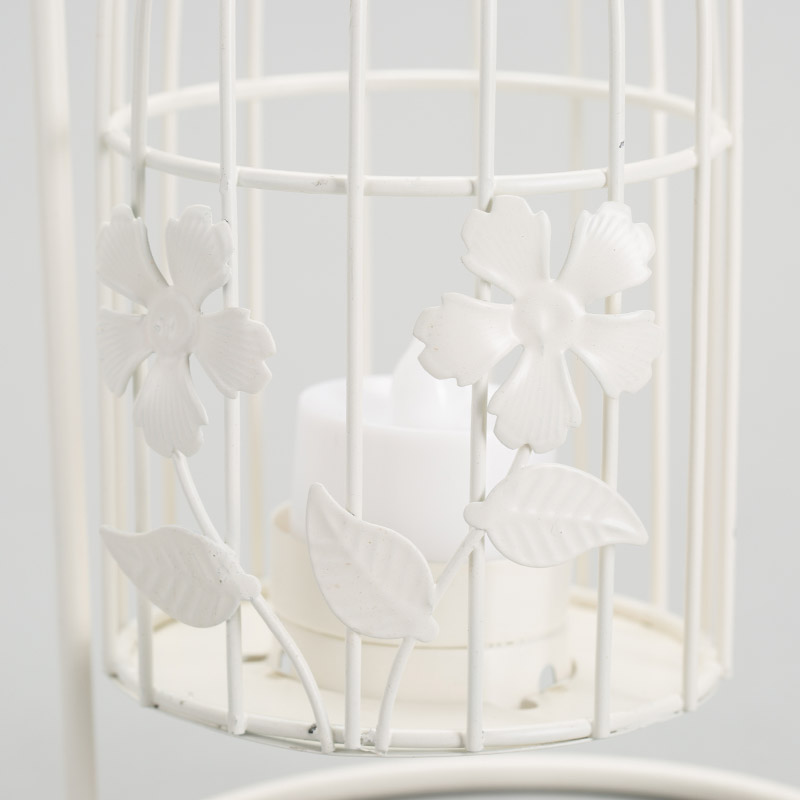 Brief romantic iron cage shaped Candlestick home decoration KX80085