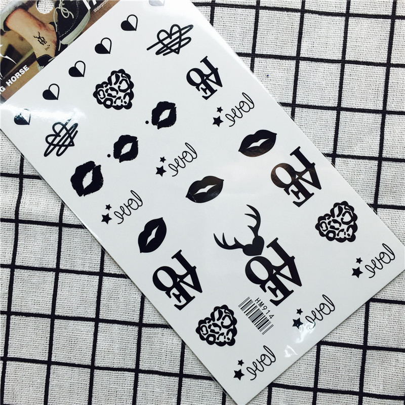 2017 new tattoo stickers for men and women waterproof and durable small fresh and fresh sexy body painting simulation tattoo paper4