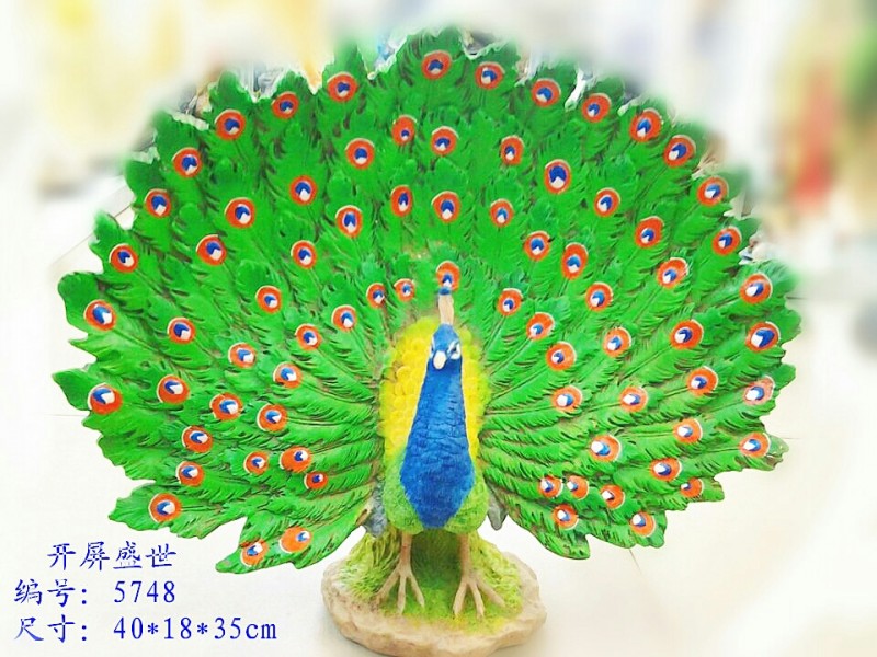 Chinese classical style resin decoration peacock peace and prosperity2